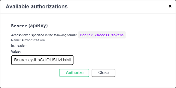 Available Authorizations