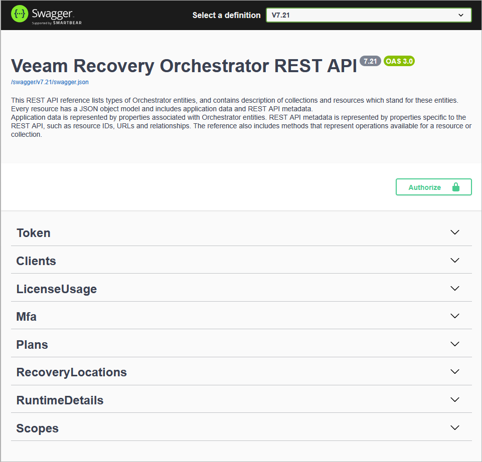 Welcome to Veeam Recovery Orchestrator REST API